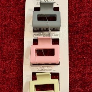 Studio Kids Hair Clips - Gray, Pink, Green
